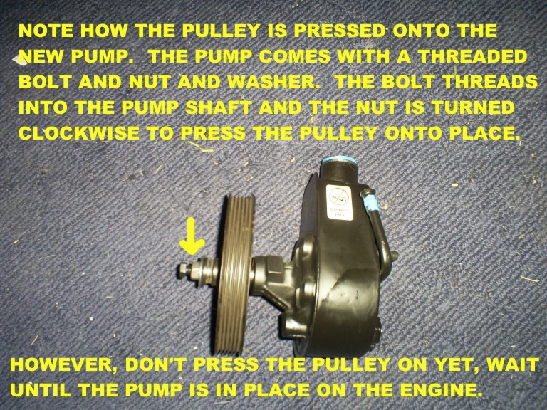 Replacing a power steering pump on a 91 GMC Suburban