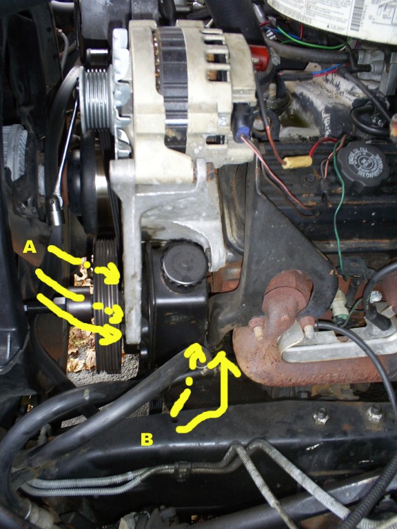 Replacing a power steering pump on a 91 GMC Suburban